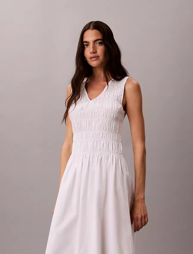 Pamuklu Poplin Midi Elbiseler Pamuklu Poplin Midi Elbiseler
