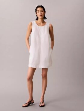 Pamuklu Poplin Mini Elbise