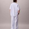 Pamuklu Poplin Rahat Kısa Kollu Pijama Gömleği Pamuklu Poplin Rahat Kısa Kollu Pijama Gömleği