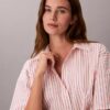 Pamuklu Poplin Rahat Kısa Kollu Pijama Gömleği Pamuklu Poplin Rahat Kısa Kollu Pijama Gömleği