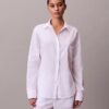 Pamuklu Poplin V-Day Pijama Gömleği Pamuklu Poplin V-Day Pijama Gömleği