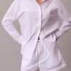Pamuklu Poplin V-Day Pijama Gömleği Pamuklu Poplin V-Day Pijama Gömleği