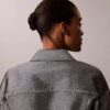 Parlak Denim Bomber Ceket