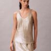 Payetli Yuvarlak Yaka Tank Top