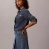 Pileli Denim Mini Etek Pileli Denim Mini Etek