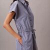 İplik Boyalı Poplin Pamuklu Romper İplik Boyalı Poplin Pamuklu Romper