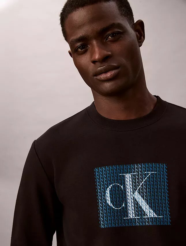 Polar Katmanlı Monogram Grafikli Sweatshirt Polar Katmanlı Monogram Grafikli Sweatshirt