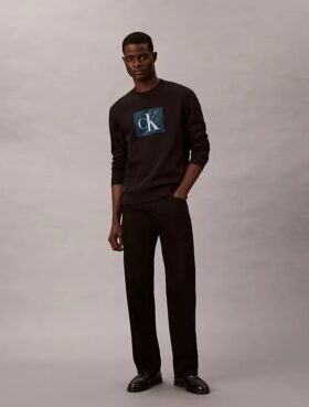 Polar Katmanlı Monogram Grafikli Sweatshirt Polar Katmanlı Monogram Grafikli Sweatshirt