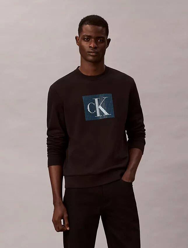 Polar Katmanlı Monogram Grafikli Sweatshirt Polar Katmanlı Monogram Grafikli Sweatshirt