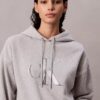 Polar Payetli Monogramlı Bol Kesim Kapüşonlu Sweatshirt Polar Payetli Monogramlı Bol Kesim Kapüşonlu Sweatshirt
