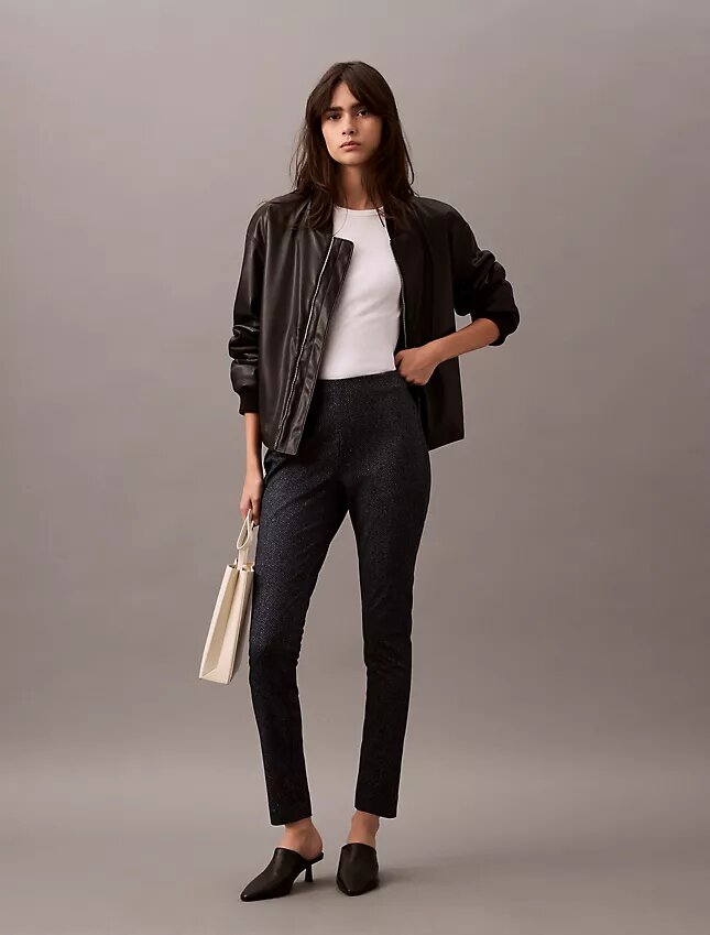 Ponte Balıksırtı Desenli Skinny Fit Pantolonlar Ponte Balıksırtı Desenli Skinny Fit Pantolonlar