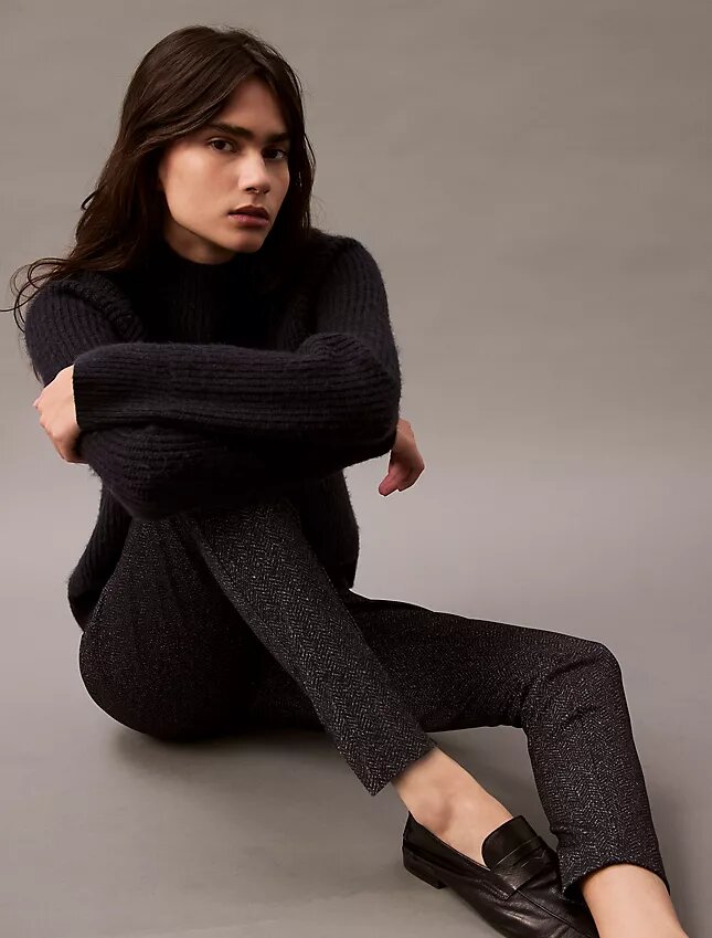 Ponte Balıksırtı Desenli Skinny Fit Pantolonlar Ponte Balıksırtı Desenli Skinny Fit Pantolonlar