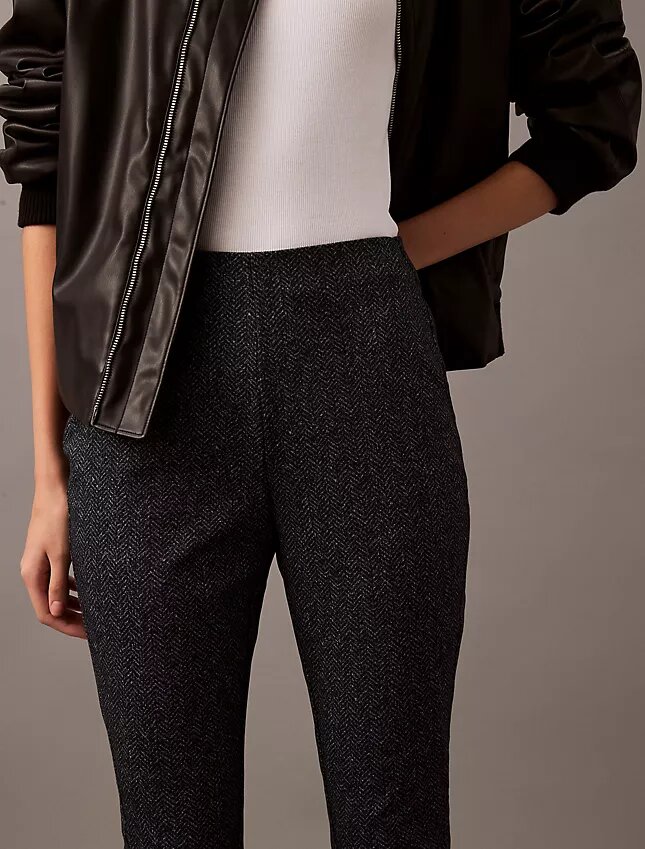 Ponte Balıksırtı Desenli Skinny Fit Pantolonlar Ponte Balıksırtı Desenli Skinny Fit Pantolonlar