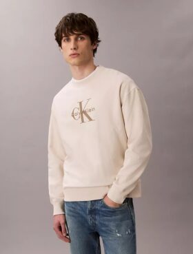 Premium Havlu Kumaş Monogram Logolu Rahat Sweatshirt