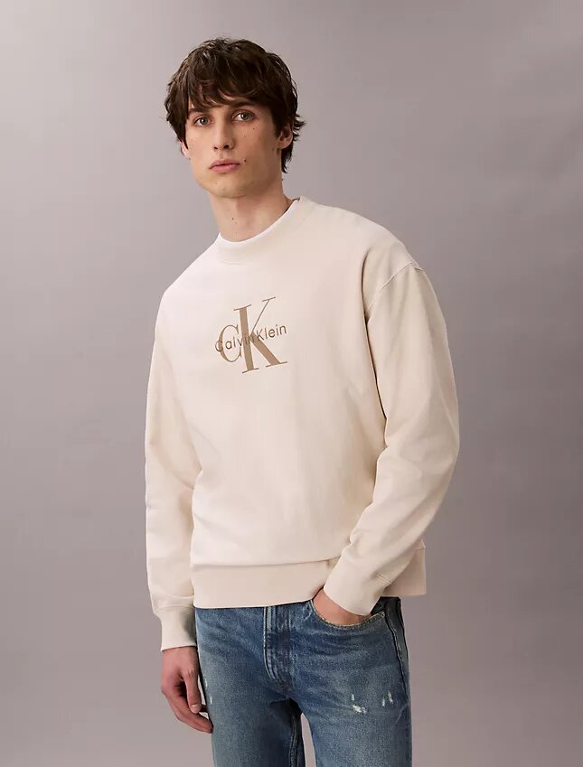 Premium Havlu Kumaş Monogram Logolu Rahat Sweatshirt Premium Havlu Kumaş Monogram Logolu Rahat Sweatshirt