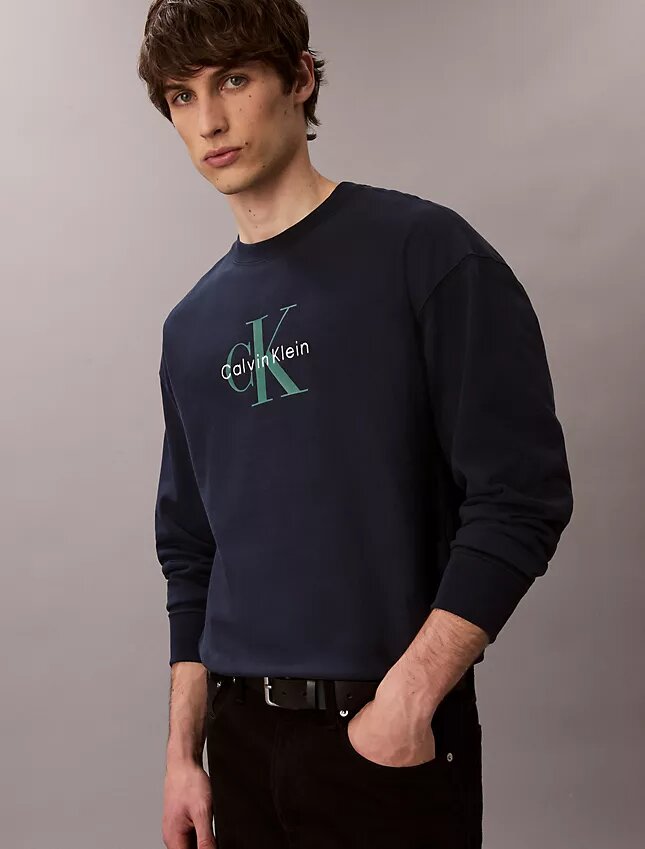 Premium Havlu Kumaş Monogram Logolu Rahat Sweatshirt Premium Havlu Kumaş Monogram Logolu Rahat Sweatshirt