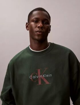 Premium Havlu Kumaş Monogram Logolu Rahat Sweatshirt