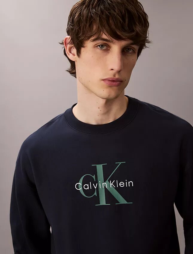Premium Havlu Kumaş Monogram Logolu Rahat Sweatshirt Premium Havlu Kumaş Monogram Logolu Rahat Sweatshirt
