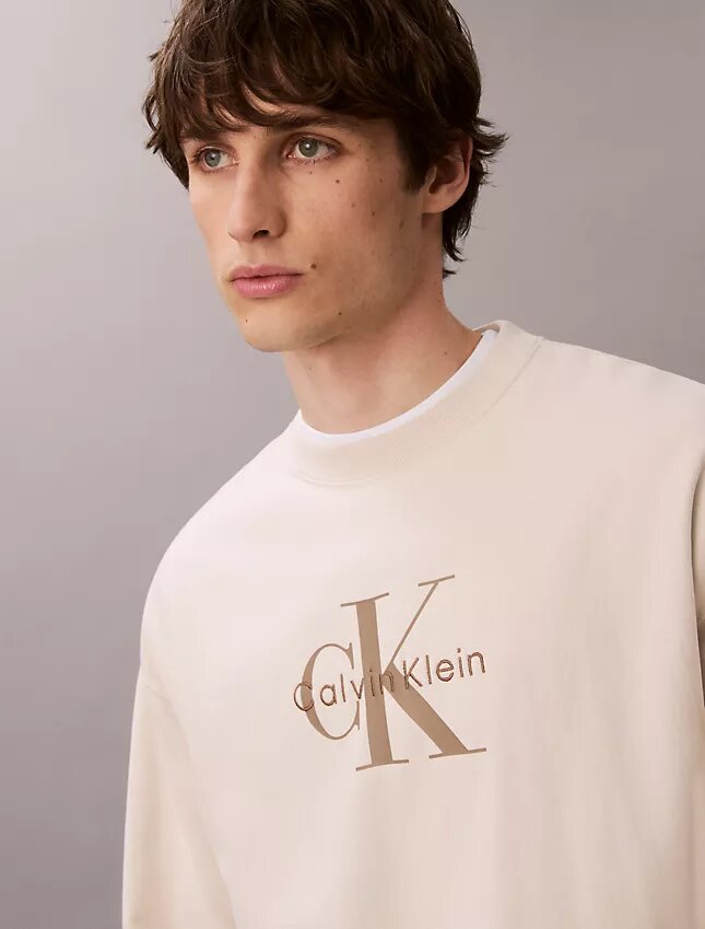 Premium Havlu Kumaş Monogram Logolu Rahat Sweatshirt Premium Havlu Kumaş Monogram Logolu Rahat Sweatshirt