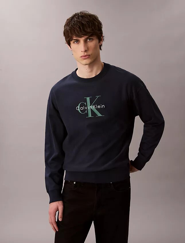 Premium Havlu Kumaş Monogram Logolu Rahat Sweatshirt Premium Havlu Kumaş Monogram Logolu Rahat Sweatshirt