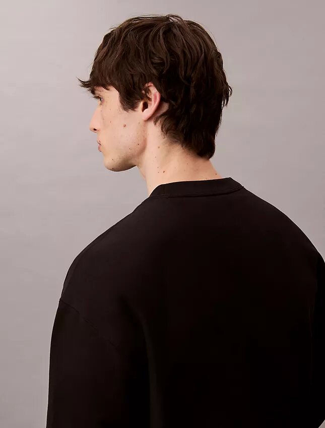 Premium Havlu Kumaş Monogram Logolu Rahat Sweatshirt Premium Havlu Kumaş Monogram Logolu Rahat Sweatshirt