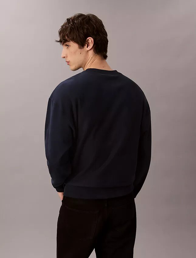 Premium Havlu Kumaş Monogram Logolu Rahat Sweatshirt Premium Havlu Kumaş Monogram Logolu Rahat Sweatshirt