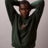 Premium Havlu Kumaş Monogram Logolu Rahat Sweatshirt Premium Havlu Kumaş Monogram Logolu Rahat Sweatshirt