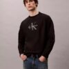 Premium Havlu Kumaş Monogram Logolu Rahat Sweatshirt Premium Havlu Kumaş Monogram Logolu Rahat Sweatshirt
