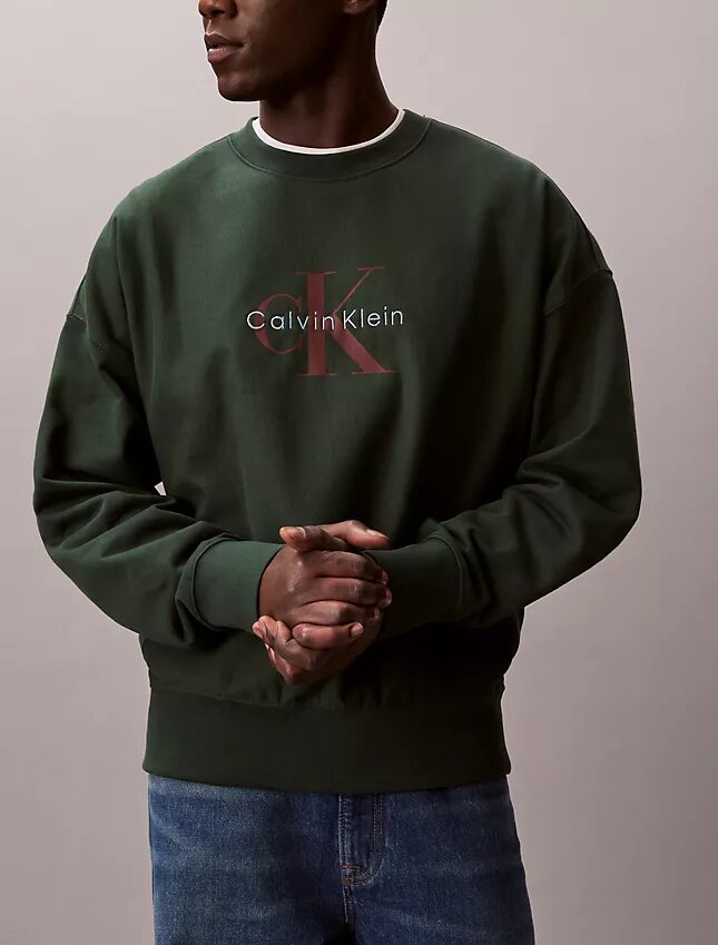 Premium Havlu Kumaş Monogram Logolu Rahat Sweatshirt Premium Havlu Kumaş Monogram Logolu Rahat Sweatshirt