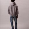 Premium Havlu Kumaş Rahat Fermuarlı Kapüşonlu Sweatshirt