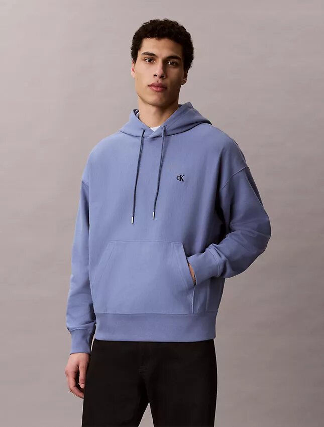 Premium Havlu Kumaş Rahat Monogram Polar Kapüşonlu Sweatshirt Premium Havlu Kumaş Rahat Monogram Polar Kapüşonlu Sweatshirt