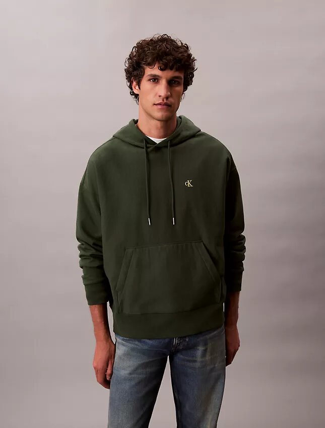 Premium Havlu Kumaş Rahat Monogram Polar Kapüşonlu Sweatshirt Premium Havlu Kumaş Rahat Monogram Polar Kapüşonlu Sweatshirt
