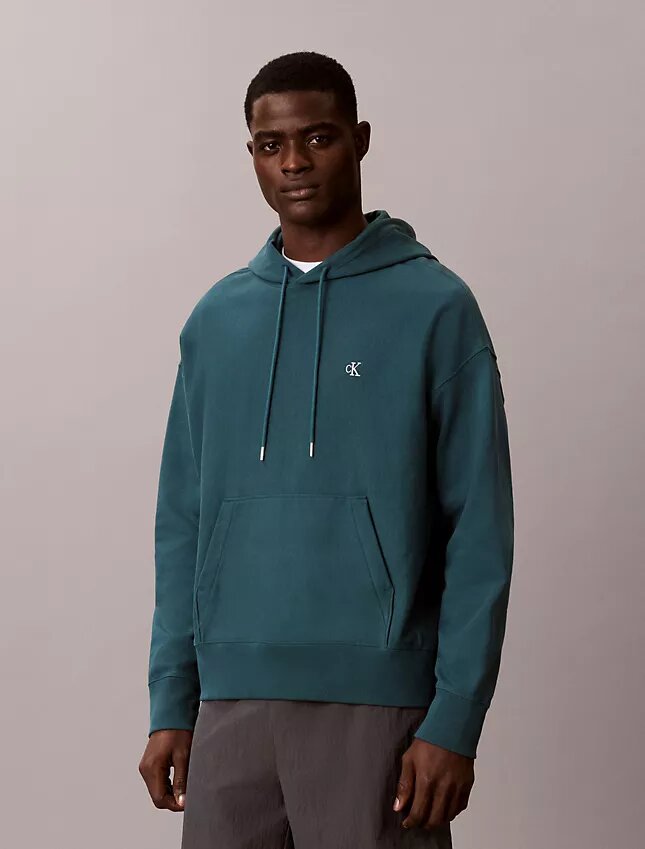 Premium Havlu Kumaş Rahat Monogram Polar Kapüşonlu Sweatshirt Premium Havlu Kumaş Rahat Monogram Polar Kapüşonlu Sweatshirt