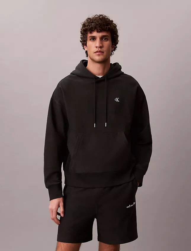 Premium Havlu Kumaş Rahat Monogram Polar Kapüşonlu Sweatshirt Premium Havlu Kumaş Rahat Monogram Polar Kapüşonlu Sweatshirt