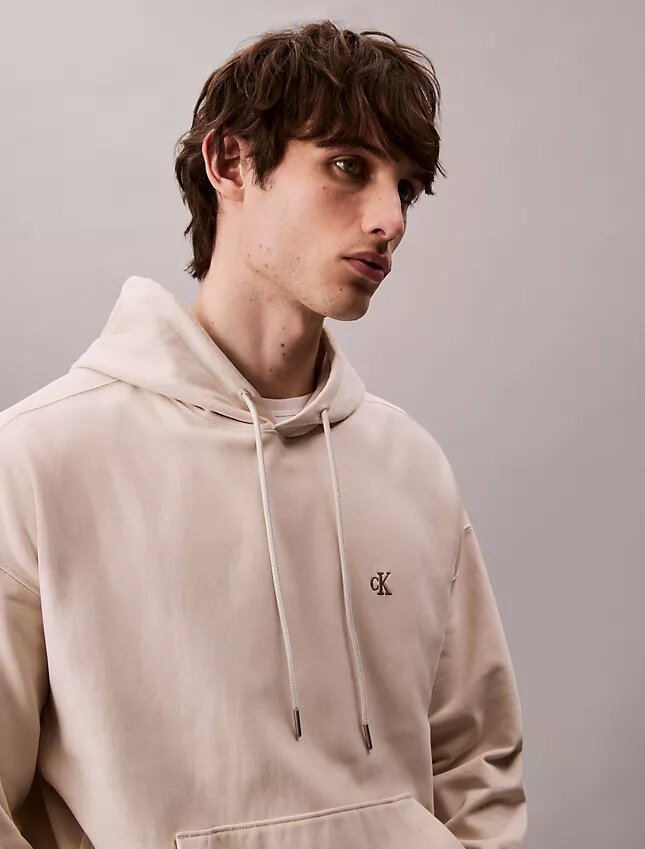 Premium Havlu Kumaş Rahat Monogram Polar Kapüşonlu Sweatshirt Premium Havlu Kumaş Rahat Monogram Polar Kapüşonlu Sweatshirt