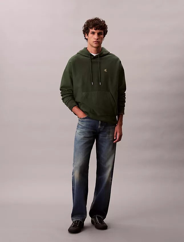 Premium Havlu Kumaş Rahat Monogram Polar Kapüşonlu Sweatshirt Premium Havlu Kumaş Rahat Monogram Polar Kapüşonlu Sweatshirt