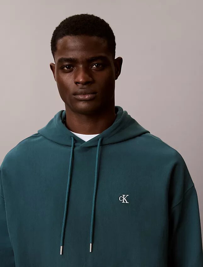 Premium Havlu Kumaş Rahat Monogram Polar Kapüşonlu Sweatshirt Premium Havlu Kumaş Rahat Monogram Polar Kapüşonlu Sweatshirt