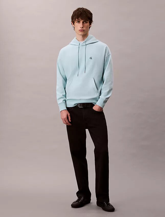 Premium Havlu Kumaş Rahat Monogram Polar Kapüşonlu Sweatshirt Premium Havlu Kumaş Rahat Monogram Polar Kapüşonlu Sweatshirt