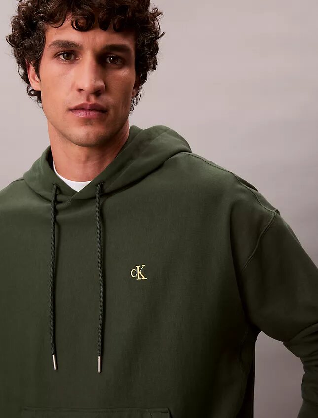 Premium Havlu Kumaş Rahat Monogram Polar Kapüşonlu Sweatshirt Premium Havlu Kumaş Rahat Monogram Polar Kapüşonlu Sweatshirt