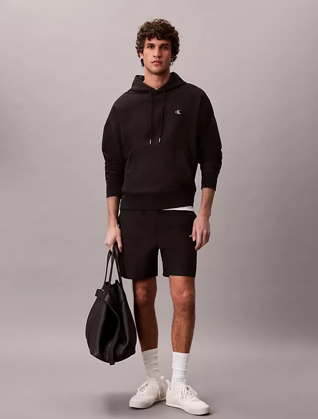 Premium Havlu Kumaş Rahat Monogram Polar Kapüşonlu Sweatshirt Premium Havlu Kumaş Rahat Monogram Polar Kapüşonlu Sweatshirt