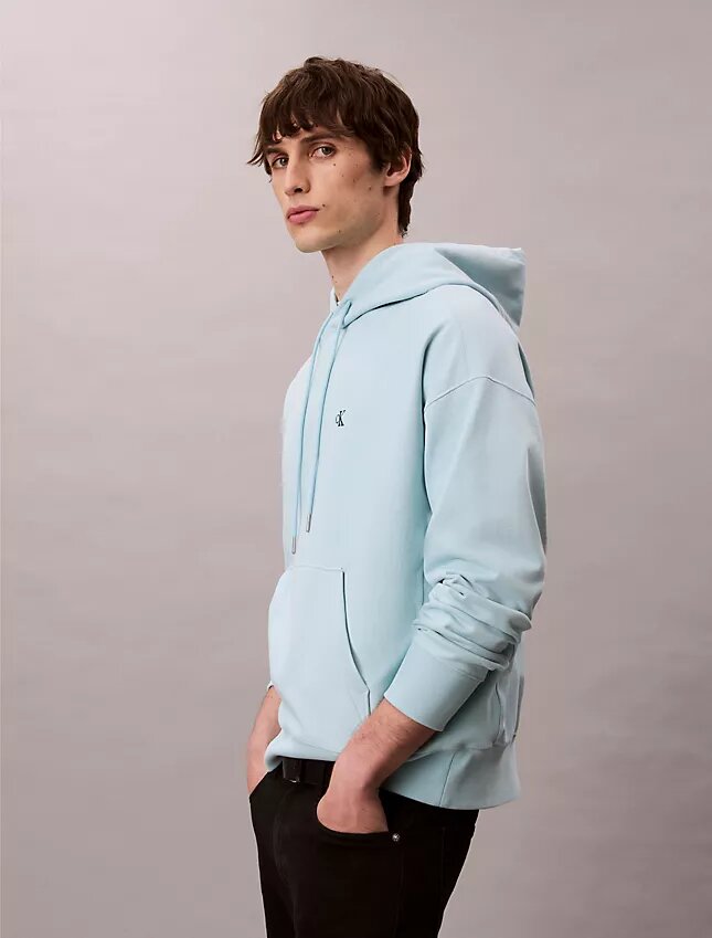 Premium Havlu Kumaş Rahat Monogram Polar Kapüşonlu Sweatshirt Premium Havlu Kumaş Rahat Monogram Polar Kapüşonlu Sweatshirt
