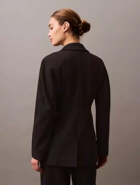 Pürüzsüz Dolman Klasik Blazer