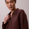 Pürüzsüz Mini Polo Sweatshirt Elbise Pürüzsüz Mini Polo Sweatshirt Elbise