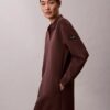 Pürüzsüz Mini Polo Sweatshirt Elbise Pürüzsüz Mini Polo Sweatshirt Elbise