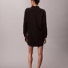 Pürüzsüz Mini Polo Sweatshirt Elbise Pürüzsüz Mini Polo Sweatshirt Elbise