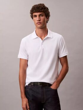 Pürüzsüz Pamuk Karışımlı Monogram Polo Gömlek