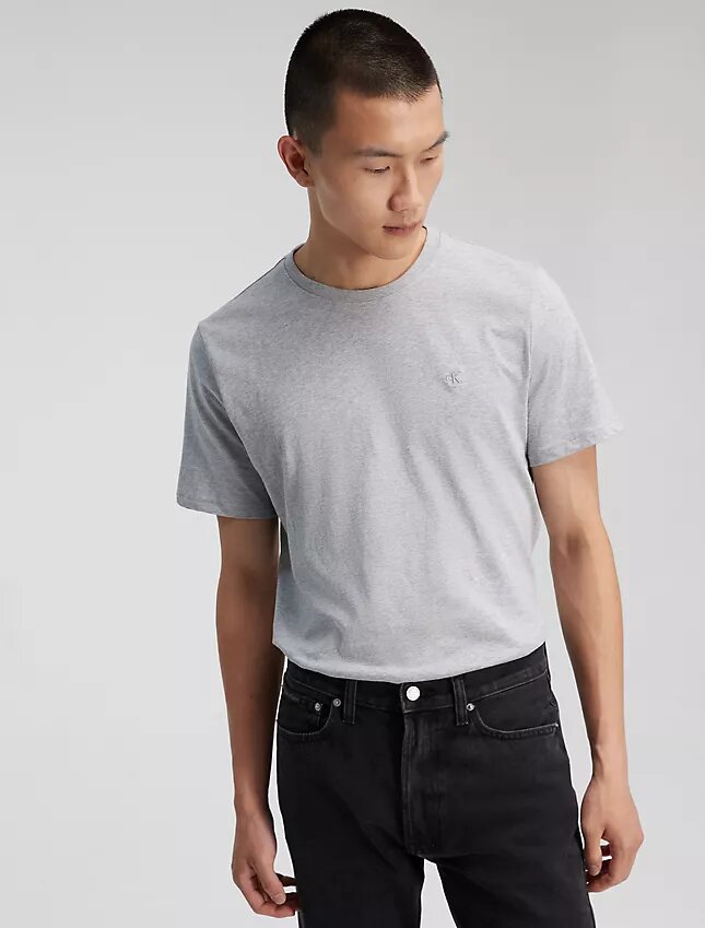 Pürüzsüz Pamuklu Monogram Tişört Pürüzsüz Pamuklu Monogram Tişört