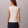Pürüzsüz Pamuklu Ribana Düğmeli Tank Top