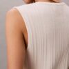 Pürüzsüz Pamuklu Ribana Düğmeli Tank Top