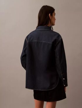 Rahat Denim Düğmeli Gömlek Rahat Denim Düğmeli Gömlek